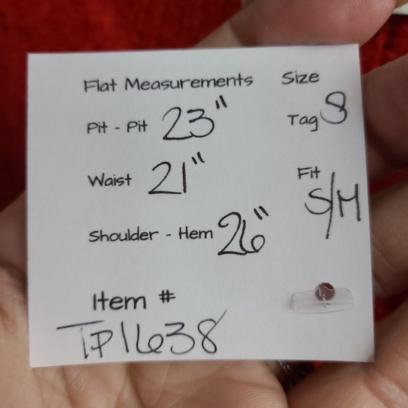 Grace & Lace Red Cotton Blend Knit Belle Sleeve Sweater Size S/M - Picture 14 of 14